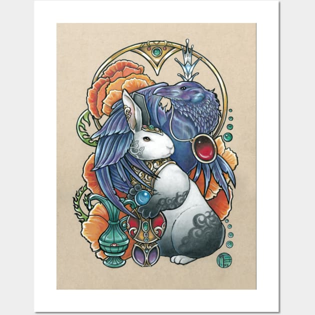 The Rabbit & Raven Wall Art by Nat Ewert Art